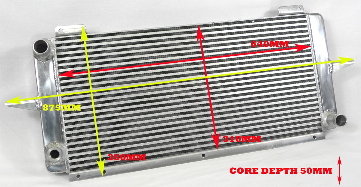 UNIVERSAL UPRATED ALUMINIUM RADIATOR CORE SIZE 640x310x50mm KIT/PROJECT