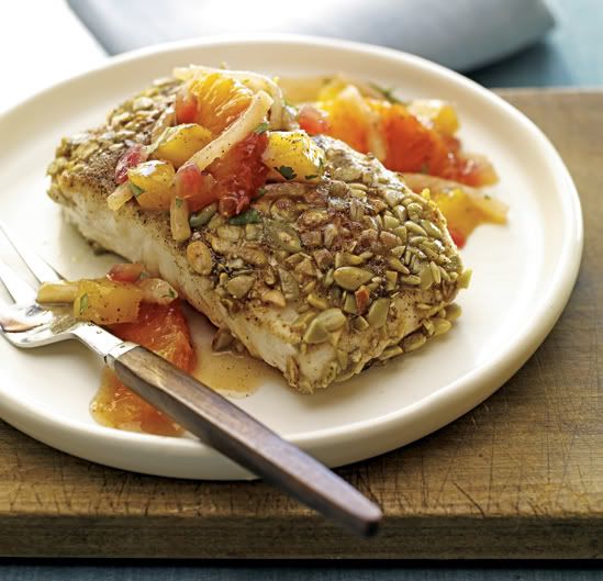 Pepita Crusted Halibut