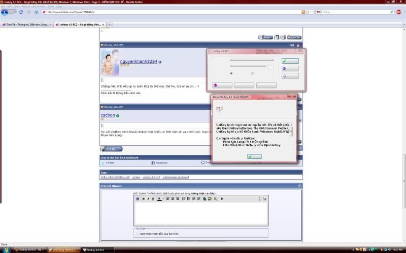 Unikey 4.0 RC2 - Bộ gõ tiếng Việt đã hổ trợ IE8, Windows ...