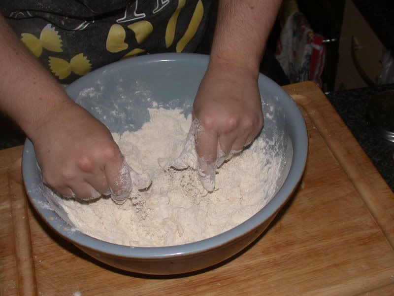 mixing pastry