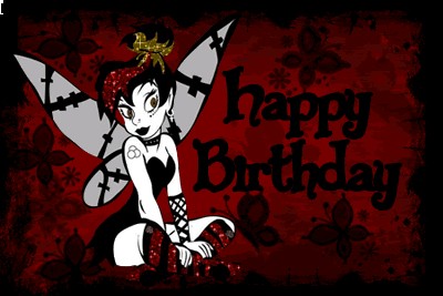 Tinkerbell Happy Birthday Tink Gothic goth animated Pictures, Images and Photos