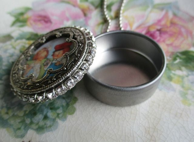 Custom Ornate Photo  Tin Pendant