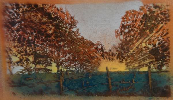 Ce n'est pas juste une peinture, on perçoit le mouvement des feuilles, et les rayons de lumière qui glissent dessus. Un lever de soleil rendu comme rarement il m'a été permis de le voir. FT5.jpg
