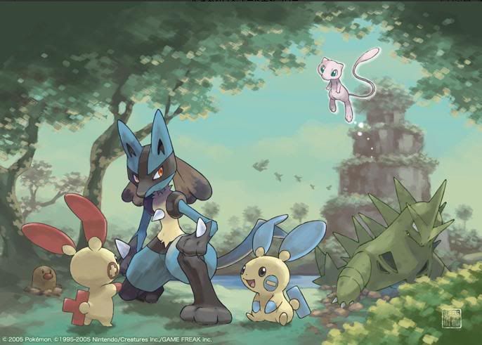 lucario wallpaper. Lucario Helps Wallpaper