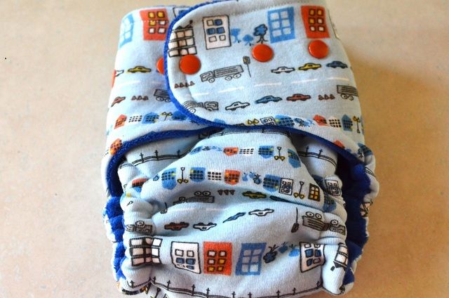 One Size Kumquat Cars Velour Fitted Cloth Diaper One Size Kumquat Cars Velour Fitted Cloth Diaper