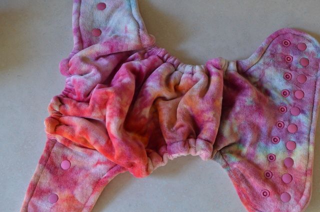One Size Hand Dyed Velour Fitted Cloth Diaper One Size Hand Dyed Velour Fitted Cloth Diaper