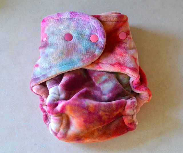 One Size Hand Dyed Velour Fitted Cloth Diaper One Size Hand Dyed Velour Fitted Cloth Diaper