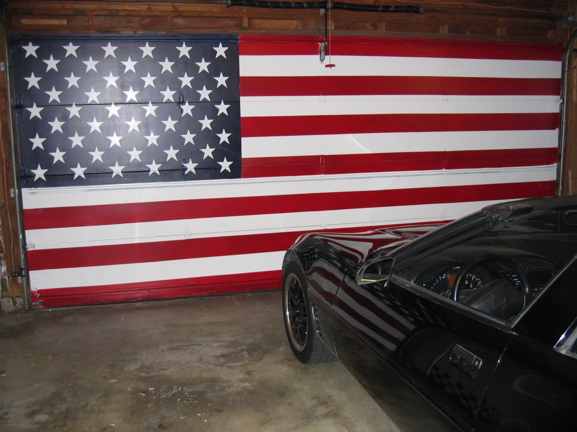 American Flag Inside Garage Door. - Project Showcase - DIY Chatroom