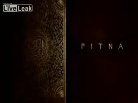 Screenshot from opening scene to Fitna,  hosting by Photobucket