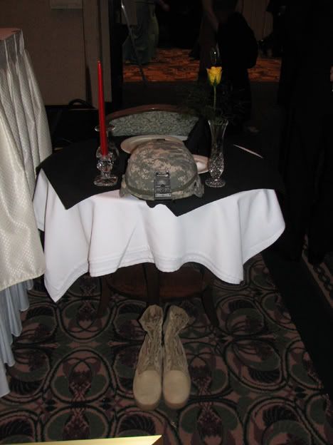 I love when I see a remembrance table at military weddings