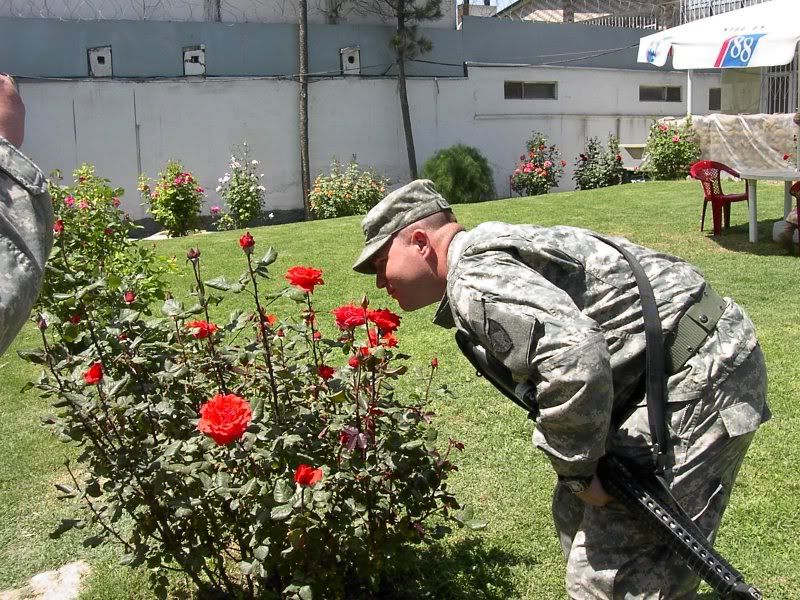 commander smelling the roses