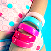 colored bracelets