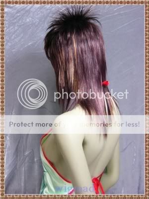 Medium Spiky Mixed Brown Hair Wig w/Gift (M10 ab)  