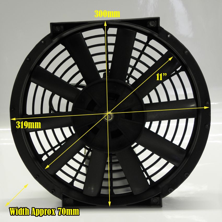 12 12v Universal Fan Use on Kit/Project Car Mounts direct on Radiator 