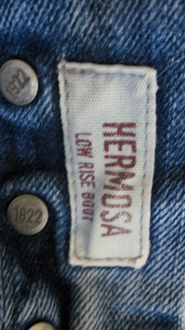 HOLLISTER Hermosa Low Rise Boot Distressed Buttonfly Jeans Sz 28x30 